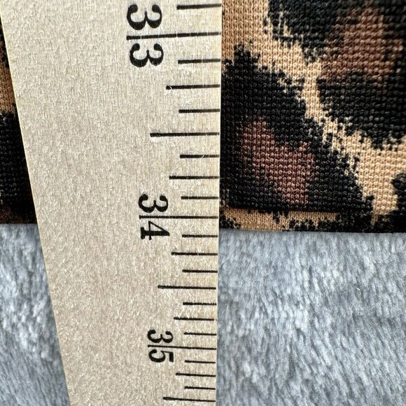 MICHAEL KORS Fit Flair Dress Women’s Sz 0 Cheetah Leopard Animal Print Jacquard - Picture 6 of 16